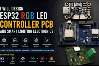design esp32 rgb led controller pcb and smart lighting electronics