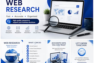 do internet research and data entry