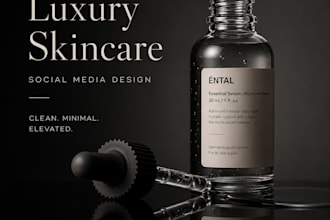design luxury skincare social media posts for instagram