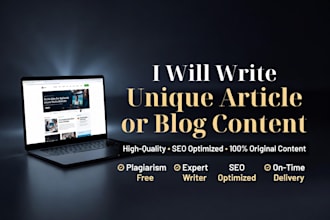write unique article or blog content
