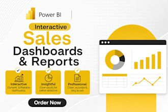 create interactive sales dashboard and reports in power bi