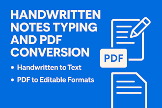 pdf to word excel and handwritten typing