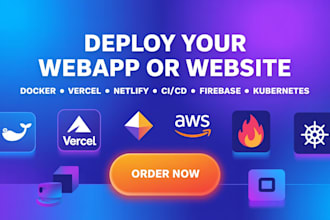 deploy webapp or website to docker vercel netlify AWS cicd firebase kubernetes