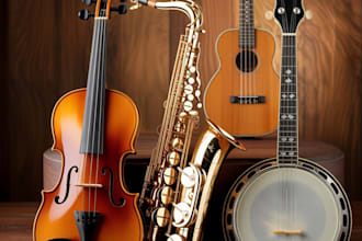 record violin, saxophone, ukulele, mandolin, banjo for your track and songs