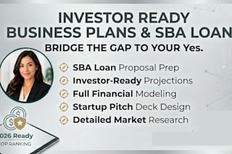 write an investor ready business plan and sba loan proposal
