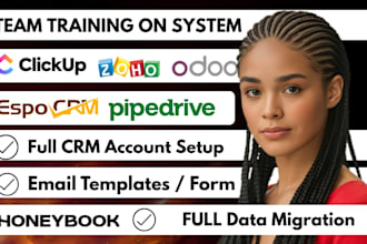 create custom CRM training videos for clickup odoo zoho pipedrive espo airtable