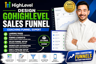 design gohighlevel coaching landing page forms surveys sales funnel automation