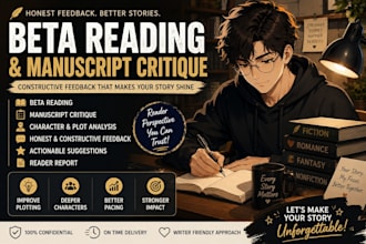 provide beta reading critique and honest feedback
