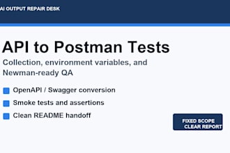 create postman API tests from your openapi docs