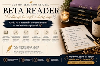 beta read your manuscript with honest detailed feedback