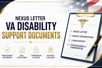 help draft and format VA disability support documents