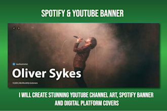 design professional spotify and youtube banners
