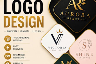 create luxury and modern brand logo