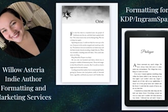 format your fiction manuscript into a KDP epub ebook