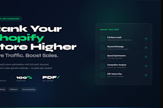 be your shopify SEO consultant to boost store traffic and sales