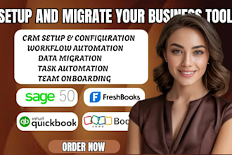 do data migration on sage 50 freshbook quickbook zoho book and xero