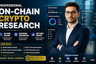 provide on chain crypto research, blockchain analysis, token summary