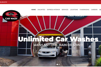 design wix car wash services website truck wash service boat wash website