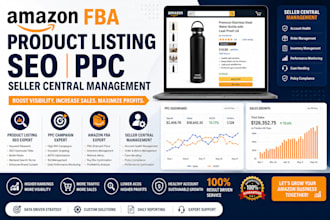 amazon fba product listing SEO PPC seller central management expert