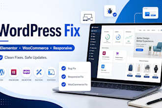fix wordpress, elementor, and woocommerce issues quickly