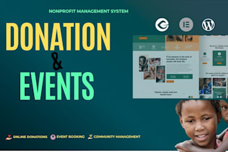 build charity donation fundraising event management website