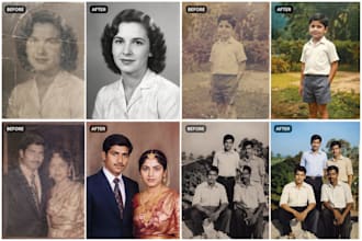 restore, enhance and colorize your old blurry photos