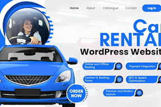 design car rental wordpress website with rental booking system