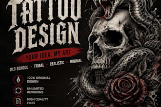 create custom sleeve, chest and arm tattoo designs