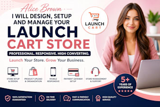 create a high converting launch cart ecommerce website