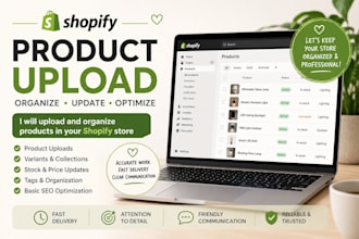 upload and organize products in your shopify store
