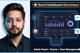 build a react admin dashboard with charts and user management panel