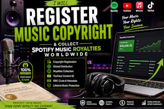 register your music copyright and collect spotify music royalties wordwide