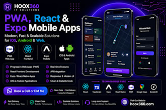 develop cross platform pwa and react native expo mobile apps
