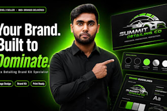 design a complete brand kit for your auto detailing business