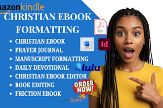 edit format christian ebook, daily devotional, prayer journal christian book