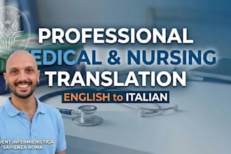 do professional medical and scientific english to italian translation