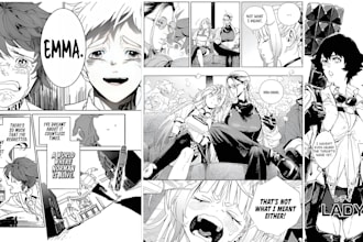 draw anime manga comic book illustration webtoon manga panel manga comic artist