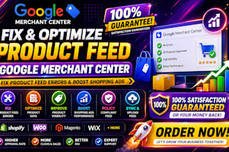 fix and optimize google merchant center product feed fix gogle shopping feed