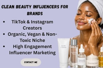 source clean beauty influencers for your skincare and beauty brand