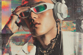 design a brand music with album cover art