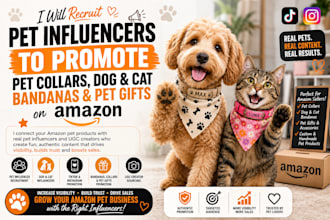 promote pet collars dog cat bandanas and pet gifts on amazon