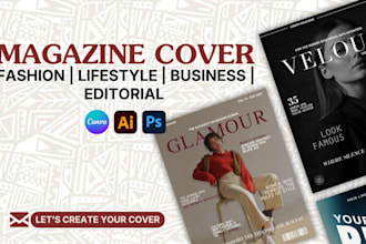 design a professional magazine cover for your publication