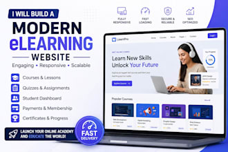 build a modern elearning website with courses
