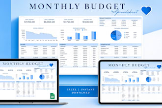 design editable excel or google sheets budget and invoice templates