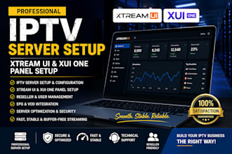 setup complete iptv admin server using xtream ui, xui one with cdn and security