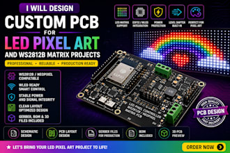 design a custom esp32 wled led controller pcb for smart lighting
