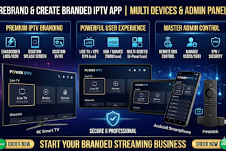 rebrand iptv apk, build branded iptv app for multi devices with admin panel