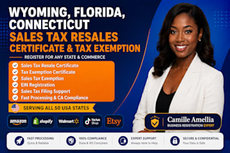 prepare wyoming florida connecticut sales tax, resale certificate, tax exemption
