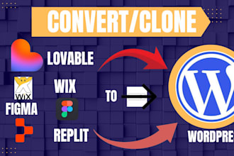 convert lovable website to wordpress using elementor