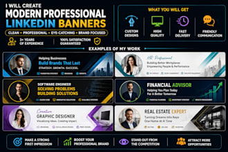 create modern professional linkedin banners